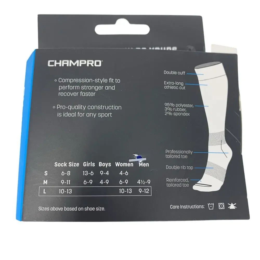Champro Professional Athletic Socks And Belt Combo Size L